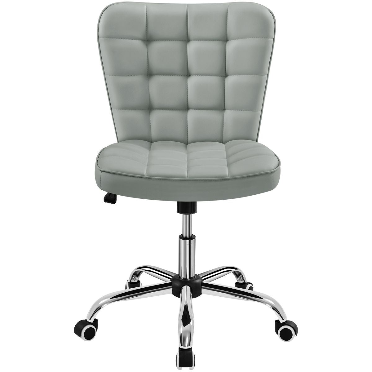 Yaheetech Modern Mid-back Office Chair Armless Desk Chair, Black