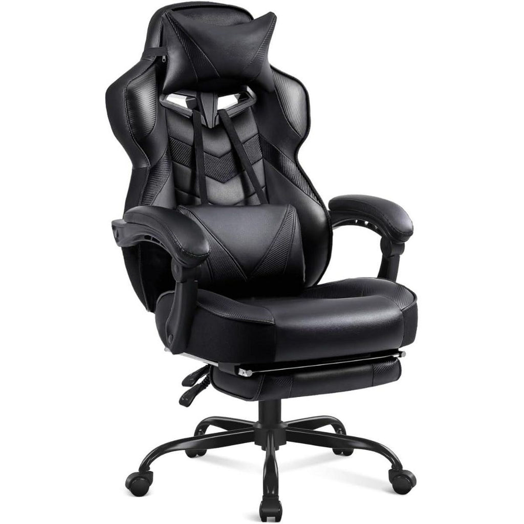 BALHAM TRADE-Luxury Gaming Chair High Back Office Chair with Footrest Massage Lumbar Support Reclining Computer Chair