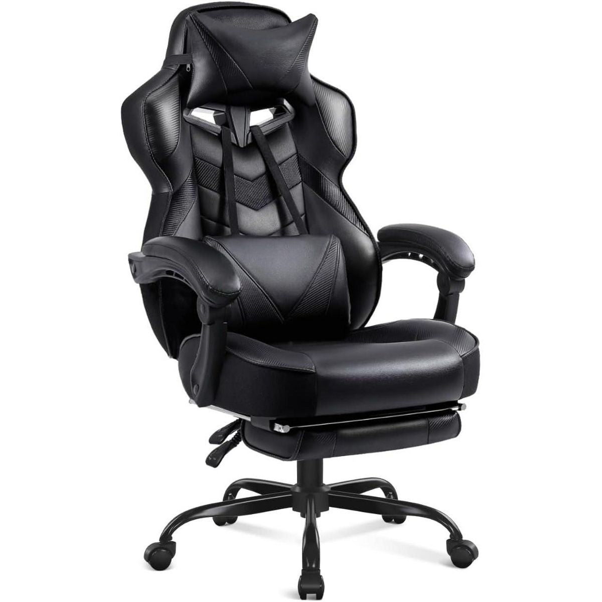 BALHAM TRADE-Luxury Gaming Chair High Back Office Chair with Footrest Massage Lumbar Support Reclining Computer Chair