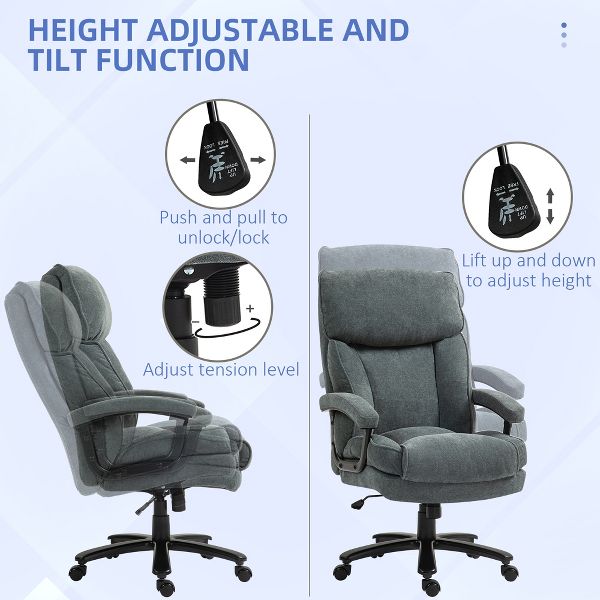 Big and Tall Executive Office Chair, Up to 450 lbs. Heavy Duty Desk Chair, Computer Chair for Heavy People