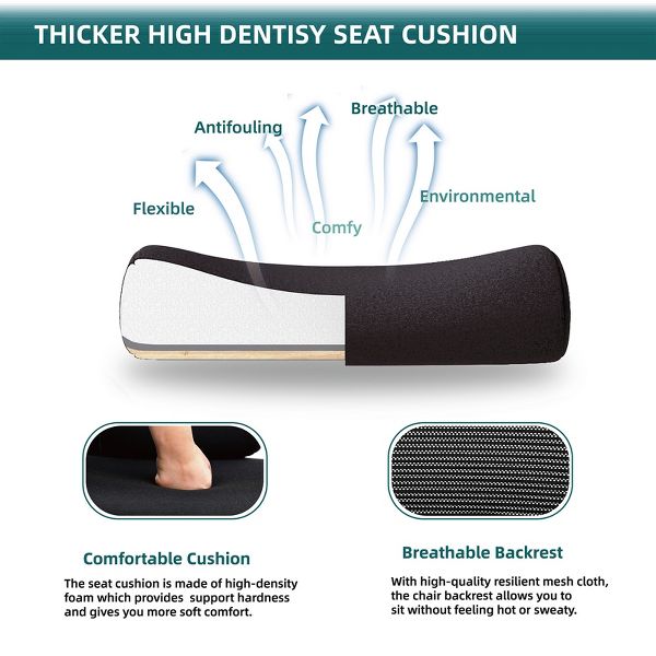 Bestier Office Chair Ergonomic Desk Chair, Home Mesh Office Desk Chairs with Wheels, Lumbar Support Pillow and Padded Armrests, Comfy Gaming Chair