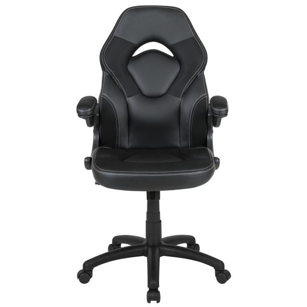 Flash Furniture X10 Gaming Chair, Racing Ergonomic Office Chair, Height Adjustable Swivel Computer Chair w/ Flip-Up Arms, Camouflage/Black LeatherSoft