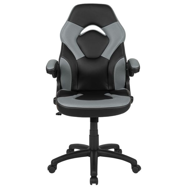 Flash Furniture X10 Gaming Chair, Racing Ergonomic Office Chair, Height Adjustable Swivel Computer Chair w/ Flip-Up Arms, Camouflage/Black LeatherSoft