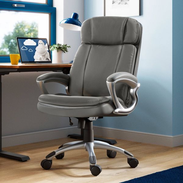 Big and Tall Executive Office Chair Cognac - Serta: 350lb Capacity, Ergonomic, Swivel, Adjustable