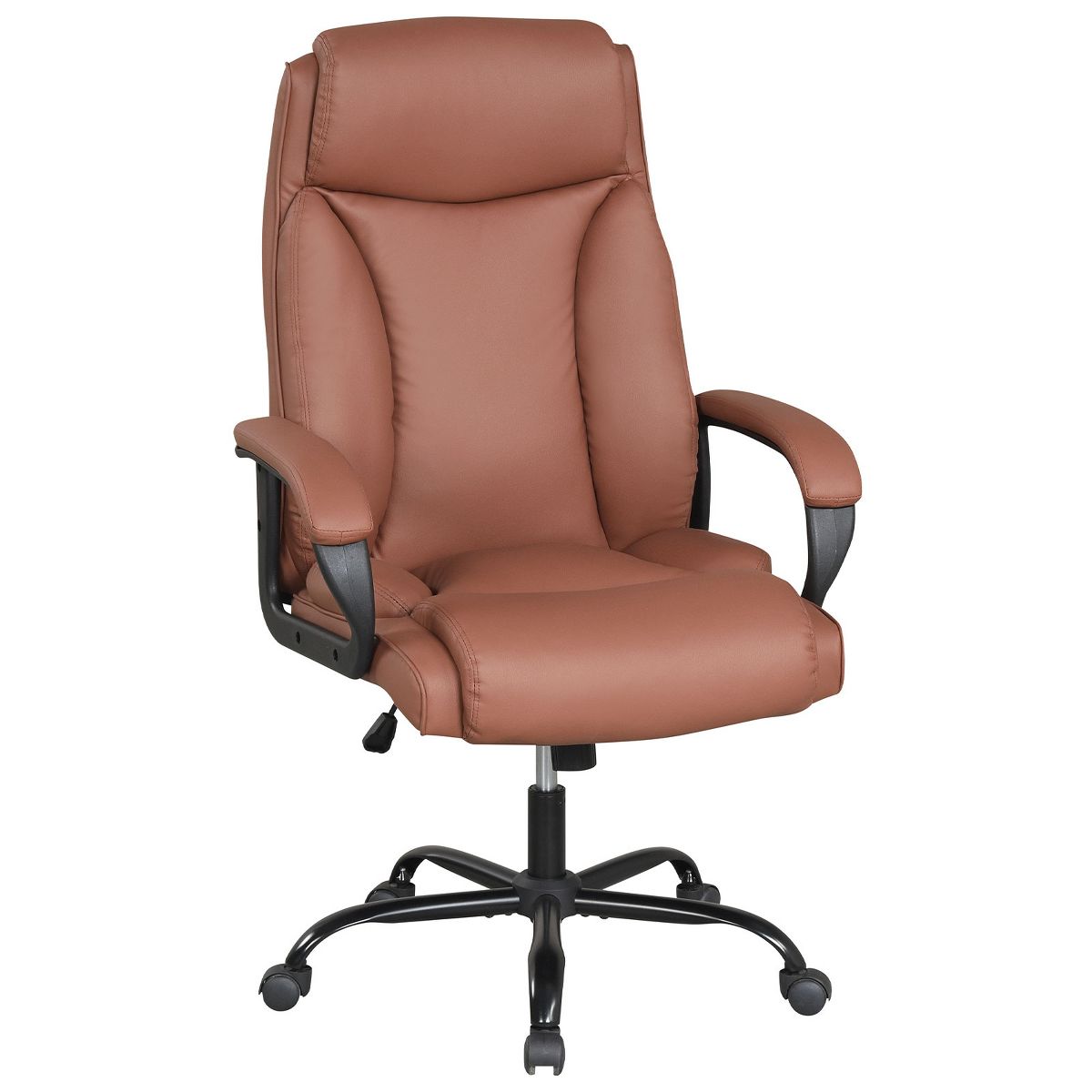Costway 400 LBS Big & Tall Leather Office Chair Adjustable High Back Task Chair