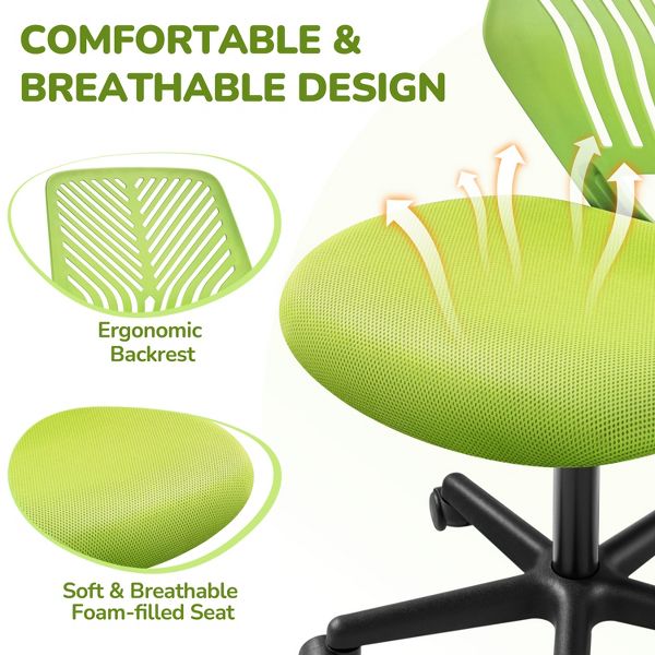 Yaheetech Adjustable Office Chair Swivel Computer Chair-Black
