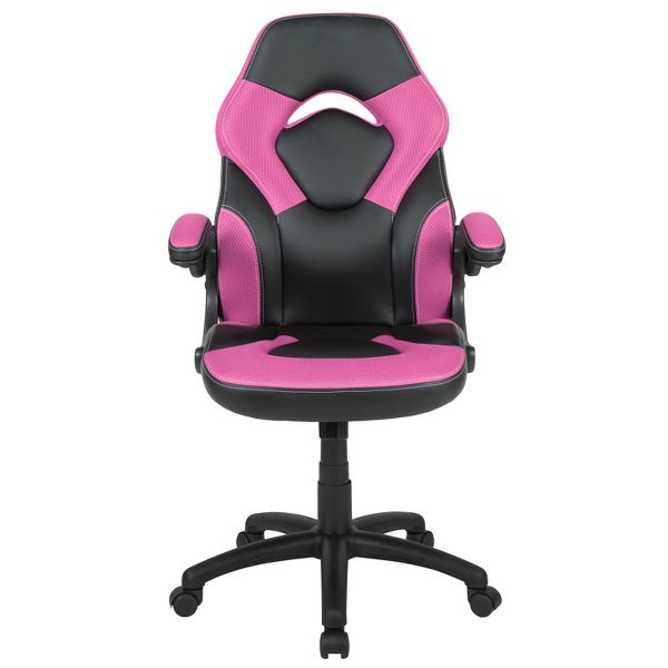 Flash Furniture X10 Gaming Chair, Racing Ergonomic Office Chair, Height Adjustable Swivel Computer Chair w/ Flip-Up Arms, Camouflage/Black LeatherSoft