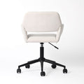 HomeRoots Beige and Black Adjustable Height Swivel Rolling Office Chair