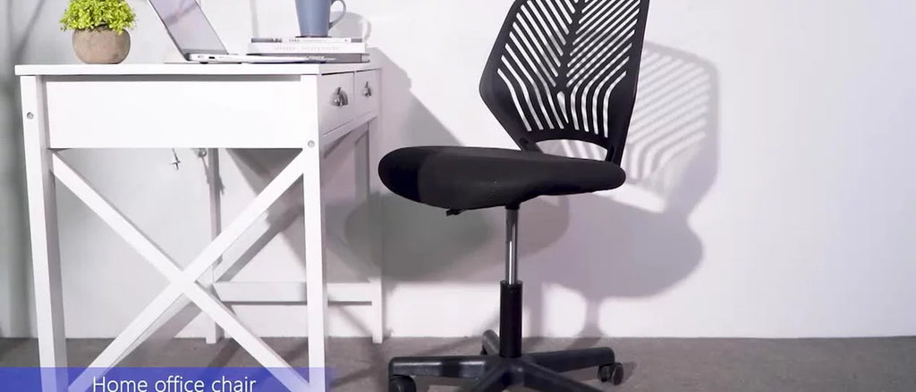 Yaheetech Adjustable Office Chair Swivel Computer Chair-Black