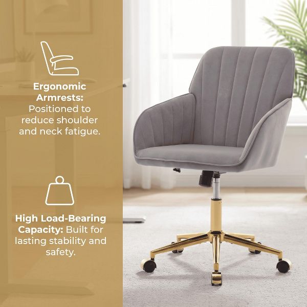 Adjustable Office Chair, Home Bedroom, Ergonomic Swivel Chair, Backrest Seat, Comfortable for Long Sitting