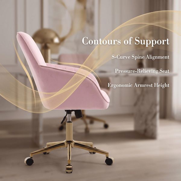 Adjustable Office Chair, Home Bedroom, Ergonomic Swivel Chair, Backrest Seat, Comfortable for Long Sitting