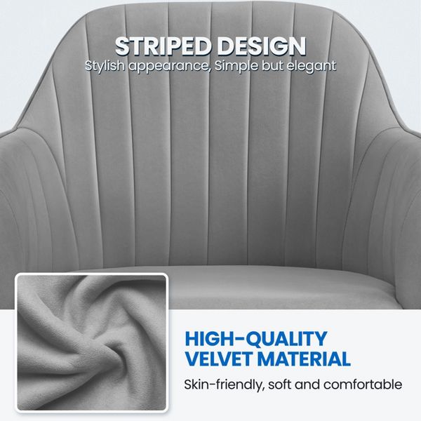 Yaheetech Modern Faux Leather Desk Chair, 360° Swivel Height Adjustable Upholstered Computer Chair for Home Office Study, Dark Gray