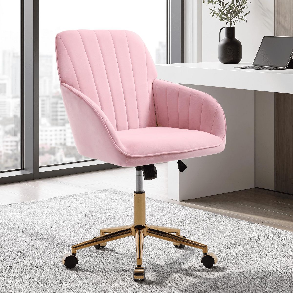 Adjustable Office Chair, Home Bedroom, Ergonomic Swivel Chair, Backrest Seat, Comfortable for Long Sitting