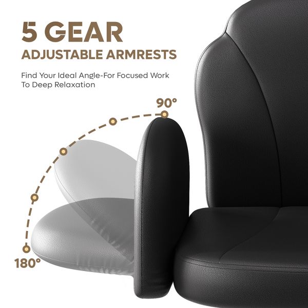 Bestier Criss Cross Chair Vanity Desk Chair with Foldable Armrests, Reclining Office Chair for Home Office, Makeup & Reading,Pet-Friendly, Beige