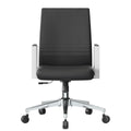 HomeStock 45 in.H Adjustable Height Black Faux Leather Seat Material with Adjustable Lumbar Support Ergonomic Office Chairs