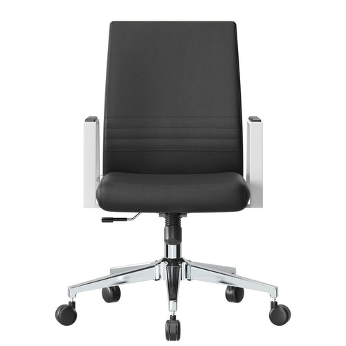 HomeStock 45 in.H Adjustable Height Black Faux Leather Seat Material with Adjustable Lumbar Support Ergonomic Office Chairs