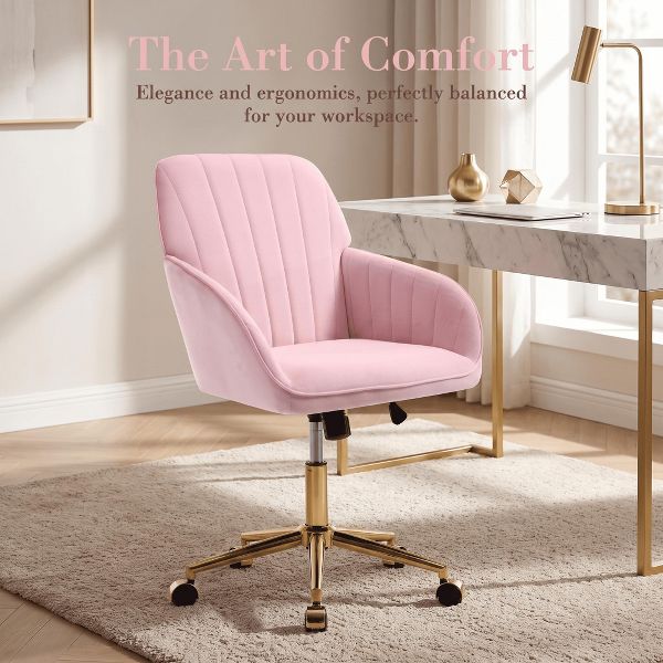 Adjustable Office Chair, Home Bedroom, Ergonomic Swivel Chair, Backrest Seat, Comfortable for Long Sitting