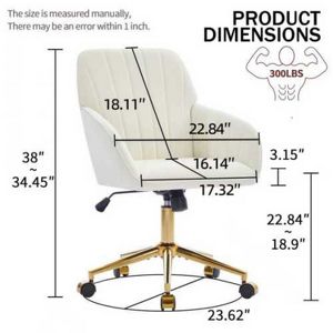 Baby Blue Adjustable Office Chair, Ergonomic Swivel Seat with Memory Foam Cushion for Home Bedroom Study, Single