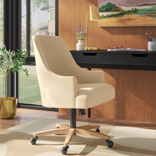Santa Monica Office Chair in Classic Linen Linen - Threshold™ designed with Studio McGee
