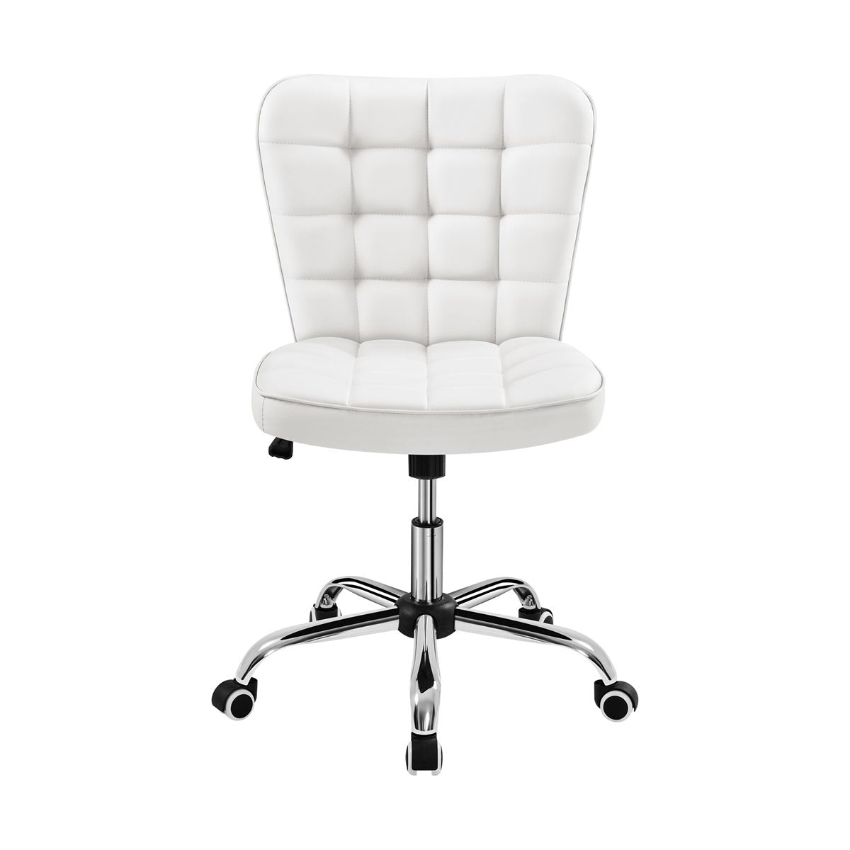 Yaheetech Modern Mid-back Office Chair Armless Desk Chair, Black