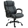 Vinsetto High Back Big and Tall Executive Office Chair 484lbs with Wide Seat Computer Desk Chair with Linen Fabric Swivel Wheels Charcoal Gray
