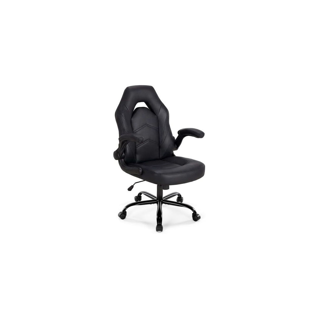 JIONJOY Ultimate Gaming Chair: Ergonomic, PU Leather, Executive Desk Chair with Flip-up Armrests | Black