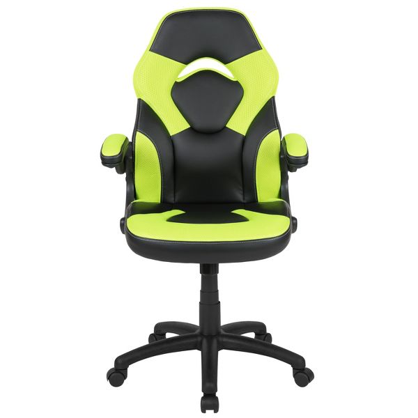 Flash Furniture X10 Gaming Chair, Racing Ergonomic Office Chair, Height Adjustable Swivel Computer Chair w/ Flip-Up Arms, Camouflage/Black LeatherSoft