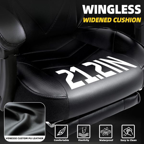 BALHAM TRADE-Luxury Gaming Chair High Back Office Chair with Footrest Massage Lumbar Support Reclining Computer Chair
