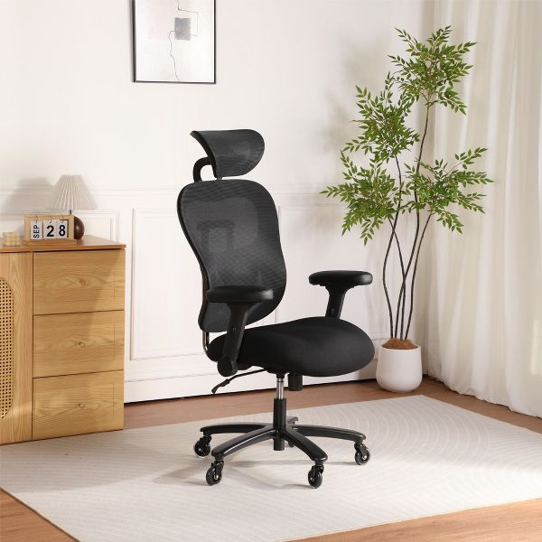500LBS Big and Tall Office Chair Mesh Breathable,Gaming Chair with Adjustable Backrest Height