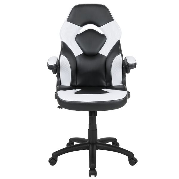 Flash Furniture X10 Gaming Chair, Racing Ergonomic Office Chair, Height Adjustable Swivel Computer Chair w/ Flip-Up Arms, Camouflage/Black LeatherSoft