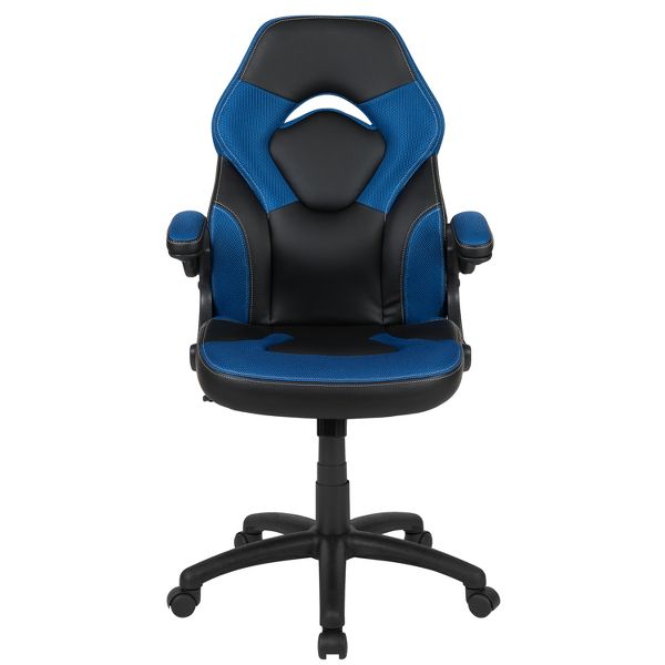 Flash Furniture X10 Gaming Chair, Racing Ergonomic Office Chair, Height Adjustable Swivel Computer Chair w/ Flip-Up Arms, Camouflage/Black LeatherSoft