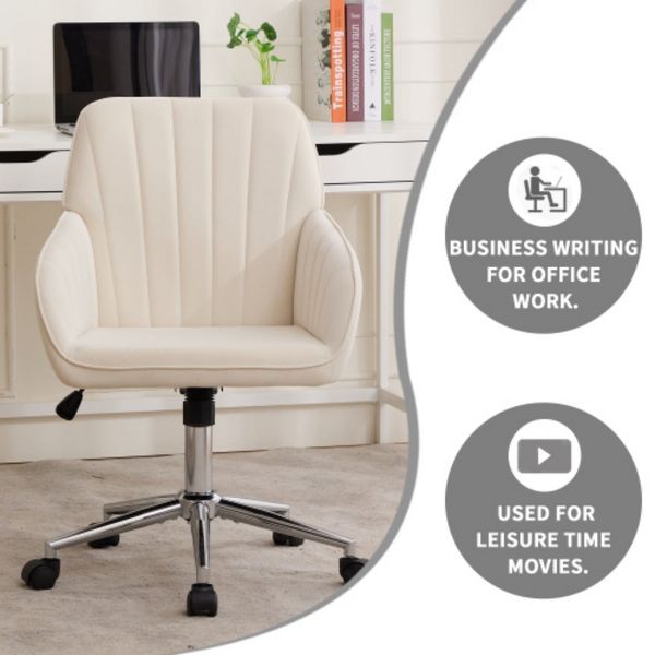 Baby Blue Adjustable Office Chair, Home Bedroom, Ergonomic Swivel Chair, Backrest Seat, Comfortable for Long Sitting