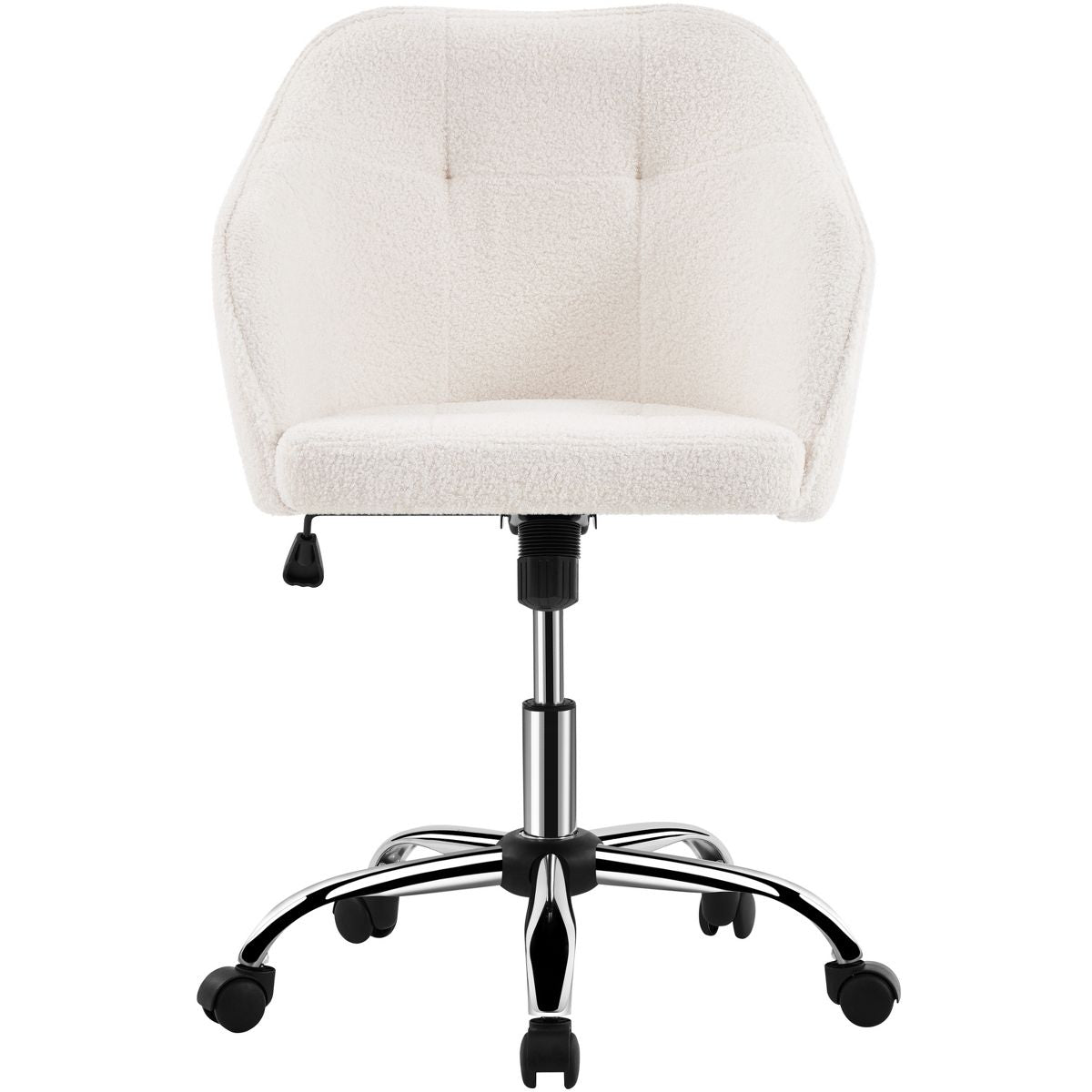 Yaheetech Velvet Desk Chair for Home Office, Soft Height Adjustable 360° Swivel Computer Chair, Gray