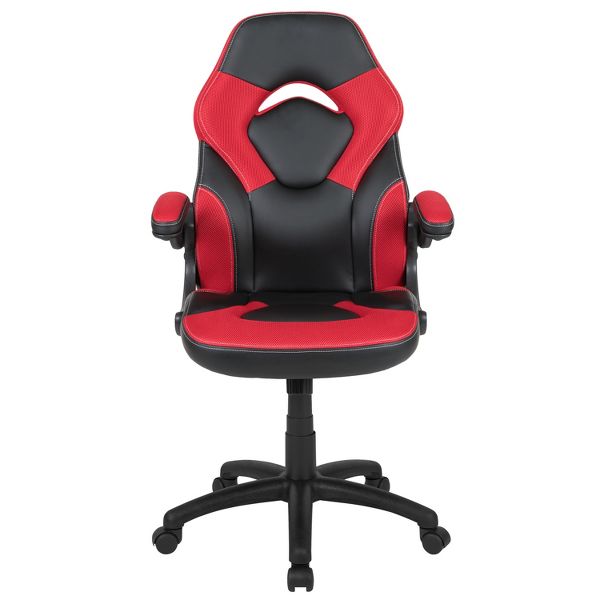 Flash Furniture X10 Gaming Chair, Racing Ergonomic Office Chair, Height Adjustable Swivel Computer Chair w/ Flip-Up Arms, Camouflage/Black LeatherSoft