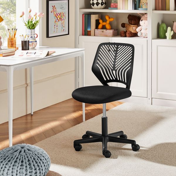Yaheetech Adjustable Office Chair Swivel Computer Chair-Black