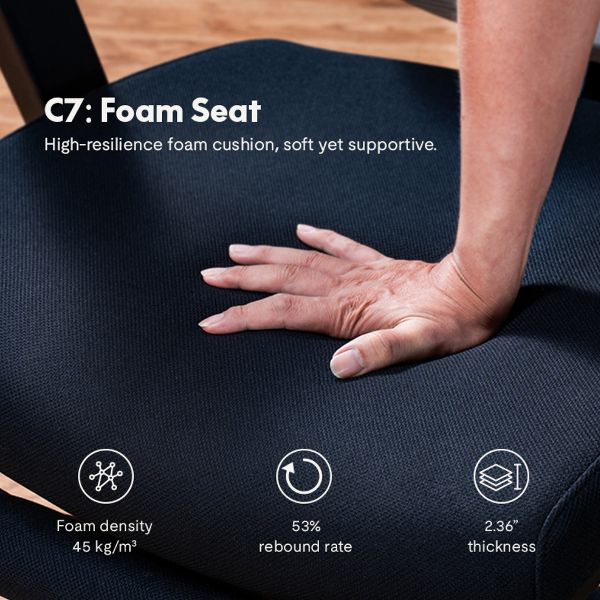 FlexiSpot C7-Foam Seat Ergonomic Office Chair – Adjustable Lumbar Support, Tilt Recline, 4D Armrests, Mesh or Foam Seat, Home & Office Desk Chair.
