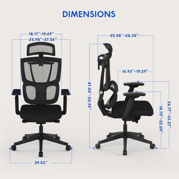 FlexiSpot C7-Foam Seat Ergonomic Office Chair – Adjustable Lumbar Support, Tilt Recline, 4D Armrests, Mesh or Foam Seat, Home & Office Desk Chair.