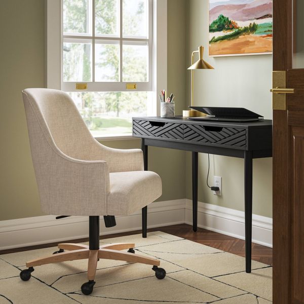 Santa Monica Office Chair in Classic Linen Linen - Threshold™ designed with Studio McGee