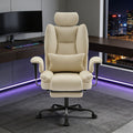 Office Chair PU Leather Computer Chair with Lumbar Support and High Backrest, Ergonomic Desk Chair with Liftable Headrest