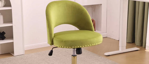 Karl Home | 23 inch Navy Blue Task Chair Office Desk Chair Make Up Chair With Wheels