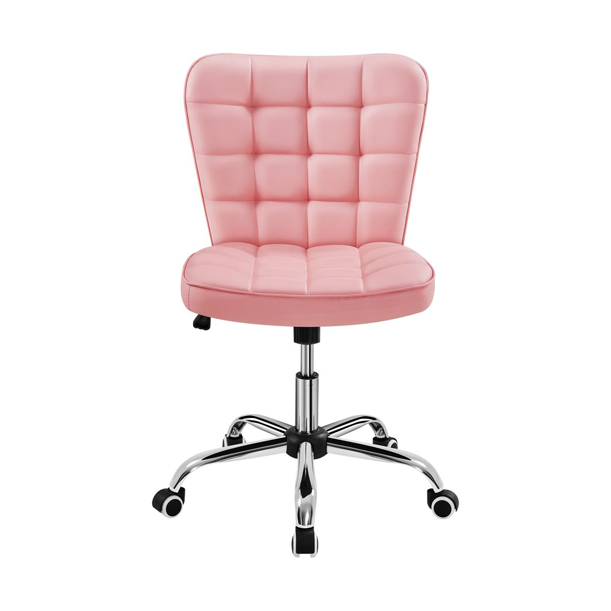 Yaheetech Modern Mid-back Office Chair Armless Desk Chair, Black