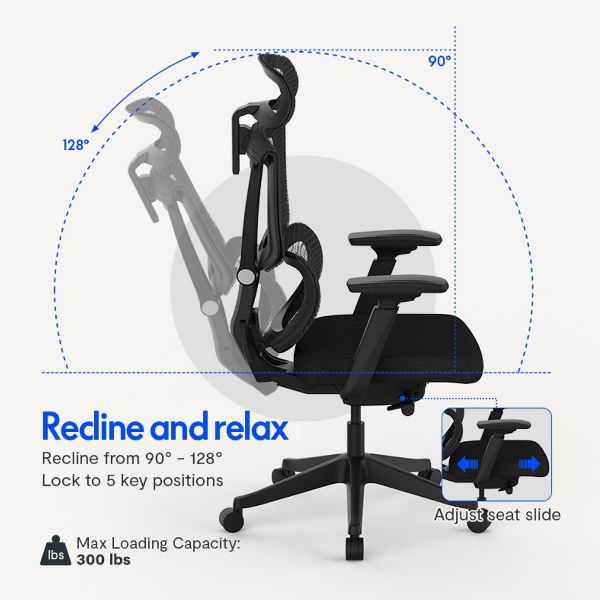 FlexiSpot C7-Foam Seat Ergonomic Office Chair – Adjustable Lumbar Support, Tilt Recline, 4D Armrests, Mesh or Foam Seat, Home & Office Desk Chair.