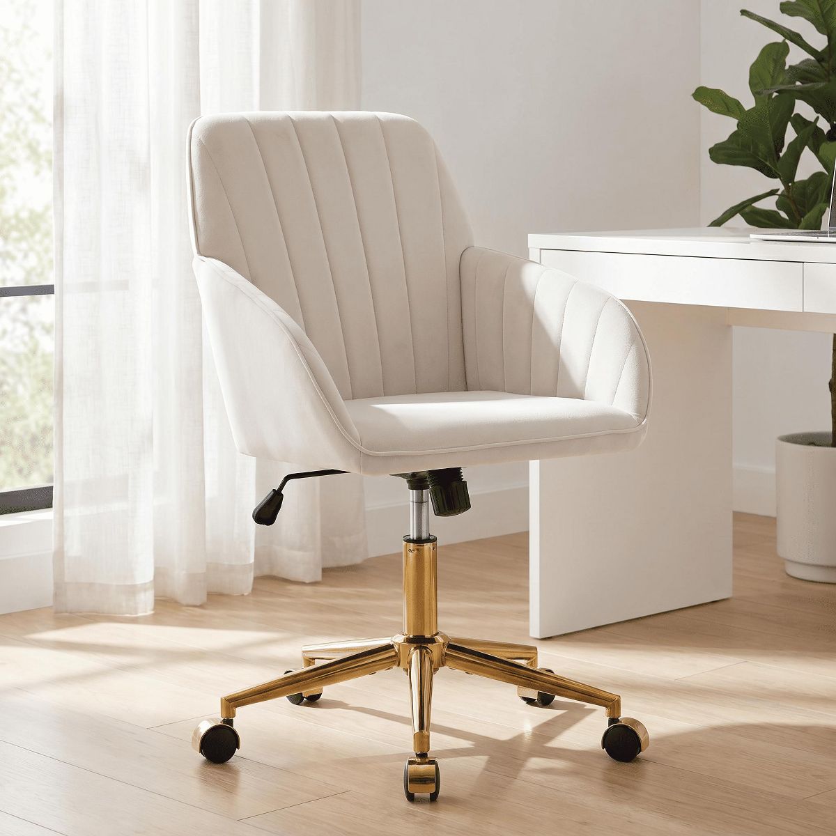 Adjustable Office Chair, Home Bedroom, Ergonomic Swivel Chair, Backrest Seat, Comfortable for Long Sitting