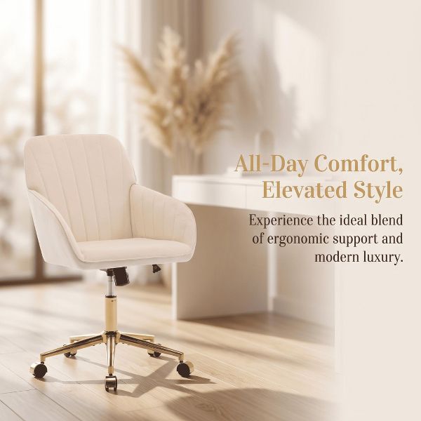 Adjustable Office Chair, Home Bedroom, Ergonomic Swivel Chair, Backrest Seat, Comfortable for Long Sitting