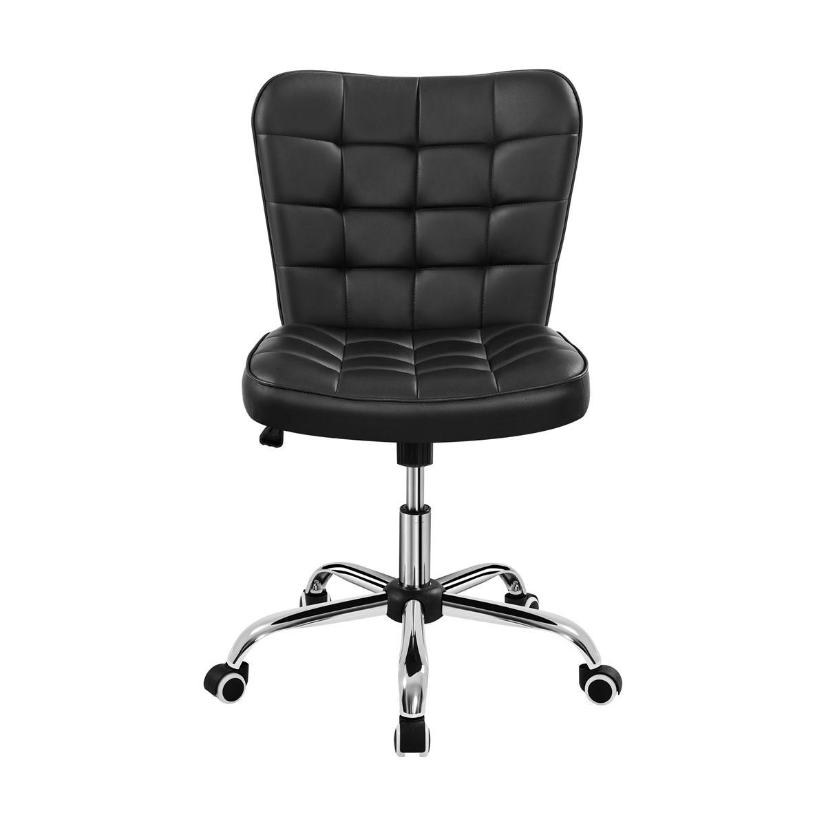 Yaheetech Modern Mid-back Office Chair Armless Desk Chair, Black