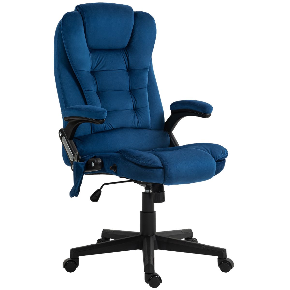 6 Point Executive Office Chair with Heat, Velvet High Back Vibrating Massage Office Chair