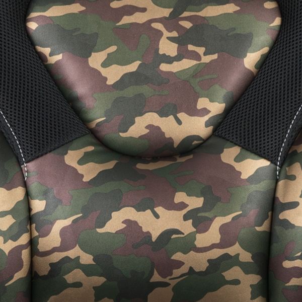 Flash Furniture X10 Gaming Chair, Racing Ergonomic Office Chair, Height Adjustable Swivel Computer Chair w/ Flip-Up Arms, Camouflage/Black LeatherSoft