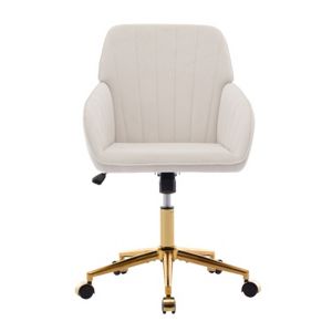 Baby Blue Adjustable Office Chair, Ergonomic Swivel Seat with Memory Foam Cushion for Home Bedroom Study, Single