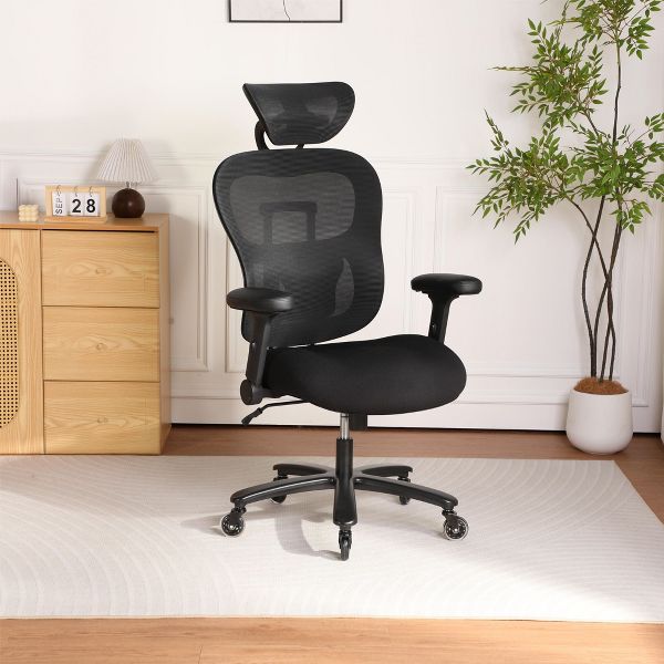 500LBS Big and Tall Office Chair Mesh Breathable,Gaming Chair with Adjustable Backrest Height