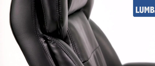 Emma and Oliver 24/7 500 lb. Big & Tall Black Fabric Ergonomic Office Chair with Loop Arms